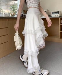 anown（アノン）の「【CANVAS+】レースフリルアシンメトリーティアードスカート（スカート）」