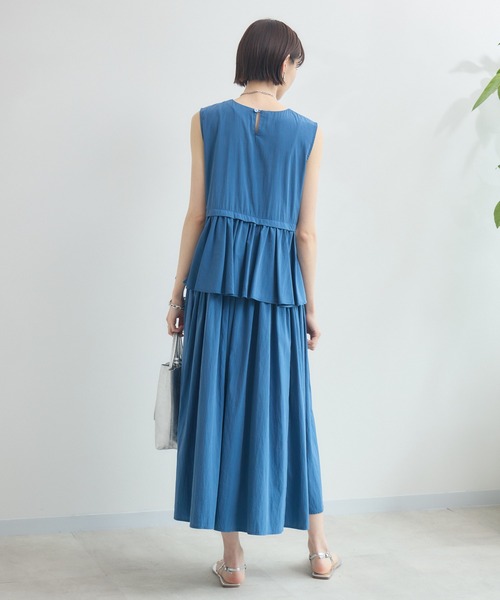 Paradise Picnic（パラダイスピクニック）の「Dignite Collier ギャザーフレアワンピース（ワンピース・レディース・ブラック/ブルー・FREE）」の19枚目の写真