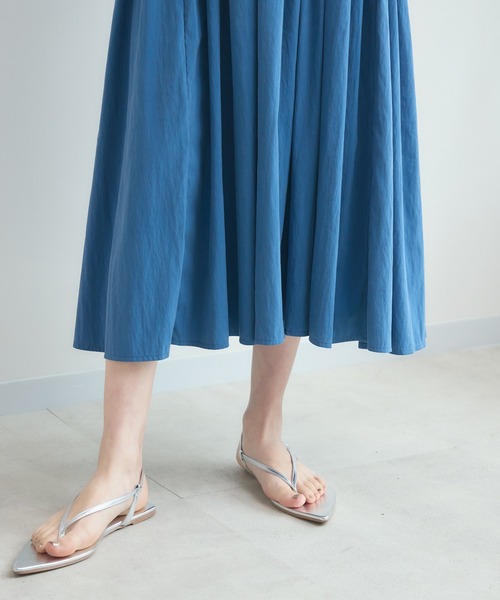 Paradise Picnic（パラダイスピクニック）の「Dignite Collier ギャザーフレアワンピース（ワンピース・レディース・ブラック/ブルー・FREE）」の11枚目の写真