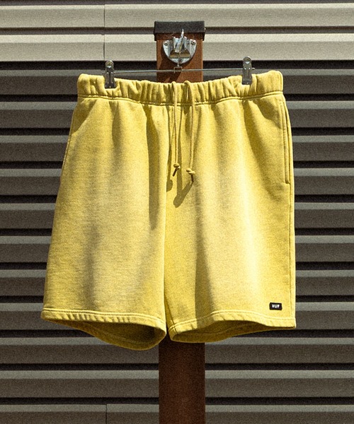 HUF(ハフ)の「CLASSIC FLEECE SHORT(スウェットパンツ・メンズ・パープル系その他/イエロー系その他/アッシュグレー/ブラック・S/M/L/XL)」の4枚目の写真