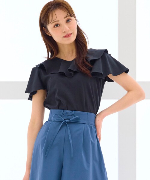Feroux(フェルゥ)の「【洗える・撥水】レースアップガウチョ(その他パンツ・レディース・ブルー系/ダークブラウン系・1/2)」の8枚目の写真