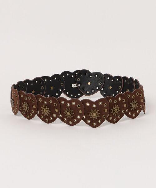 VIBGYOR（ヴィブジョー）の「【LAMPOON】ハートコンチョベルト（ベルト・レディース・ブラウン・FREE）」の5枚目の写真