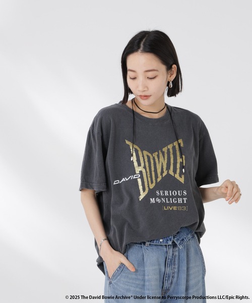 GOOD ROCK SPEED(グッドロックスピード)の「GOOD ROCK SPEED/DAVID BOWIE Tシャツ(Tシャツ/カットソー・レディース・チャコール・FREE)」の4枚目の写真