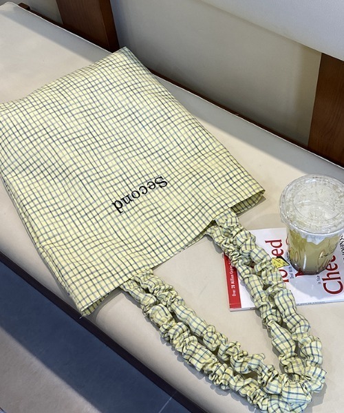 mebole(メボレ)の「Second Plaid Tote bag(トートバッグ・レディース・ブルー/ホワイト/ライトグリーン・FREE)」の19枚目の写真