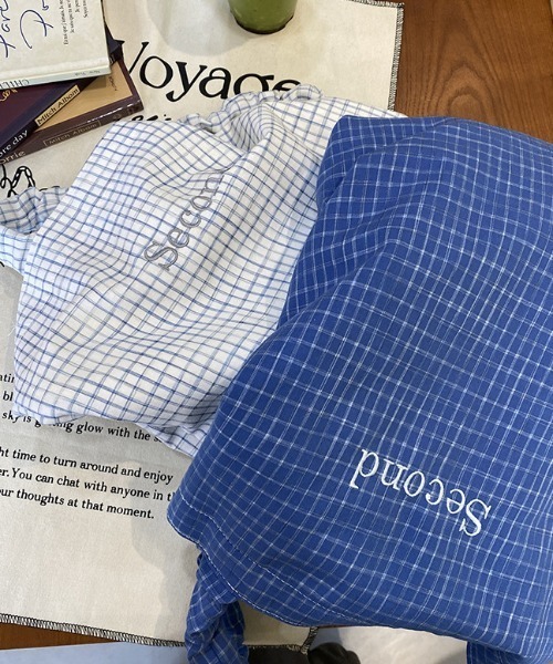 mebole(メボレ)の「Second Plaid Tote bag(トートバッグ・レディース・ブルー/ホワイト/ライトグリーン・FREE)」の10枚目の写真