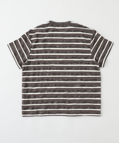 BRAIN DEAD（ブレインデット）の「BRAIN DEAD / ブレインデッド CASEY STRIPED T（Tシャツ/カットソー・メンズ・ブラウン・LARGE/MEDIUM）」の6枚目の写真