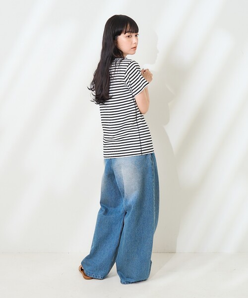 FREAK'S STORE(フリークスストア)の「<UVカット/接触冷感>COOLPASS コンパクトベーシックTシャツ(Tシャツ/カットソー・レディース・オフホワイト/ブラック/ピンク/その他13・フリ-)」の7枚目の写真