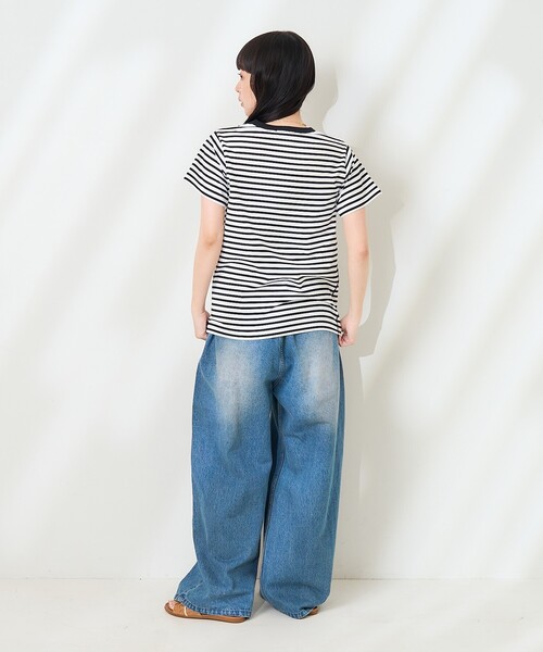FREAK'S STORE(フリークスストア)の「<UVカット/接触冷感>COOLPASS コンパクトベーシックTシャツ(Tシャツ/カットソー・レディース・オフホワイト/ブラック/ピンク/その他13・フリ-)」の8枚目の写真