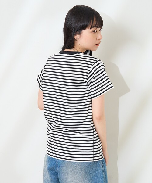 FREAK'S STORE(フリークスストア)の「<UVカット/接触冷感>COOLPASS コンパクトベーシックTシャツ(Tシャツ/カットソー・レディース・オフホワイト/ブラック/ピンク/その他13・フリ-)」の10枚目の写真