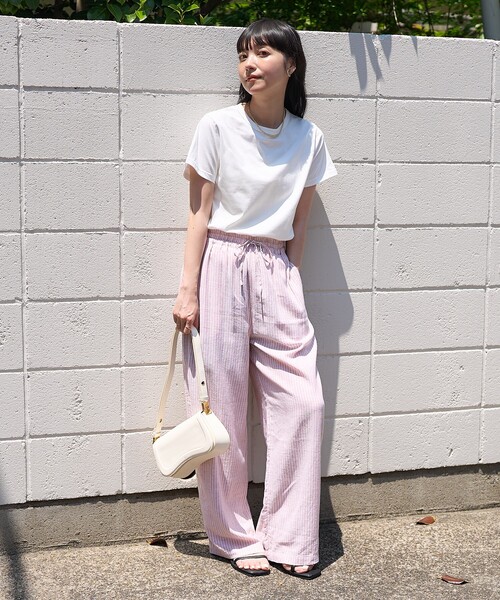 FREAK'S STORE(フリークスストア)の「<UVカット/接触冷感>COOLPASS コンパクトベーシックTシャツ(Tシャツ/カットソー・レディース・オフホワイト/ブラック/ピンク/その他13・フリ-)」の20枚目の写真