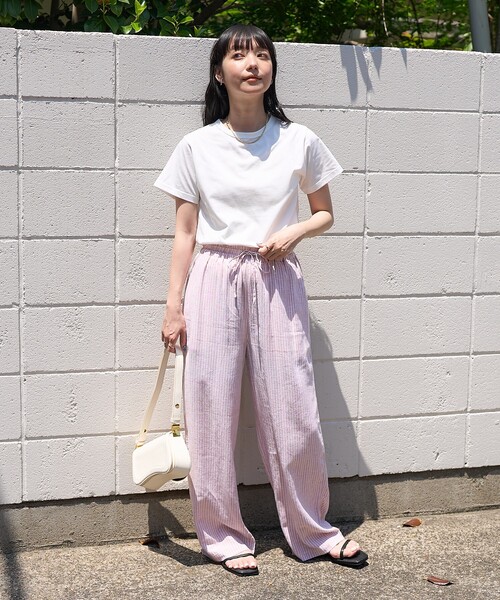 FREAK'S STORE(フリークスストア)の「<UVカット/接触冷感>COOLPASS コンパクトベーシックTシャツ(Tシャツ/カットソー・レディース・オフホワイト/ブラック/ピンク/その他13・フリ-)」の21枚目の写真