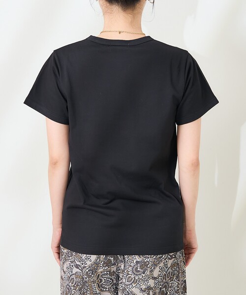 FREAK'S STORE(フリークスストア)の「<UVカット/接触冷感>COOLPASS コンパクトベーシックTシャツ(Tシャツ/カットソー・レディース・オフホワイト/ブラック/ピンク/その他13・フリ-)」の12枚目の写真