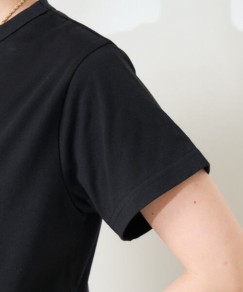 FREAK'S STORE(フリークスストア)の「<UVカット/接触冷感>COOLPASS コンパクトベーシックTシャツ(Tシャツ/カットソー・レディース・オフホワイト/ブラック/ピンク/その他13・フリ-)」の14枚目の写真