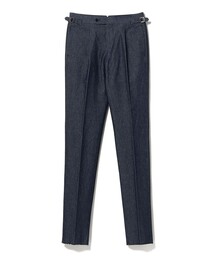 デニム 1プリーツ サイドアジャスター スラックス