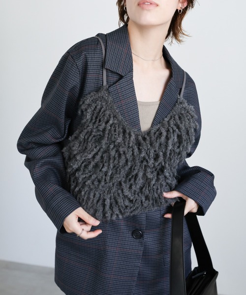 babaco ニットビスチェ バルキーニットビスチェ /洗える(ベスト・ジレ) | TRUNK HIROKO