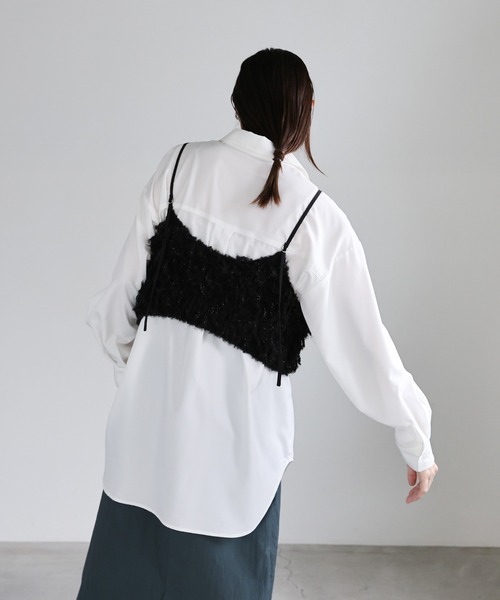 select MOCA（セレクトモカ）の「ウールミックスニットビスチェ（ベスト・レディース・アイボリー/ブラック/チャコールグレー・FREE）」の22枚目の写真