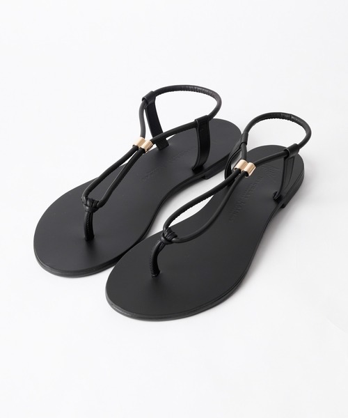 NICOLAS LAINAS（ニコラスライナス）の「【NICOLAS LAINAS】スリムトングフラットサンダル（サンダル・レディース・ブラック・38/37）」の10枚目の写真