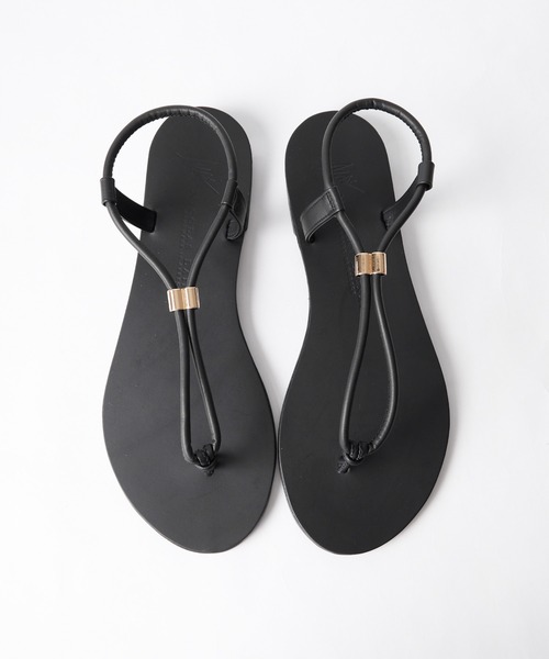 NICOLAS LAINAS（ニコラスライナス）の「【NICOLAS LAINAS】スリムトングフラットサンダル（サンダル・レディース・ブラック・38/37）」の11枚目の写真