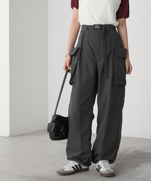 forksy.】ナイロン ワイド ミリタリーパンツ forksy.│MONO-MART
