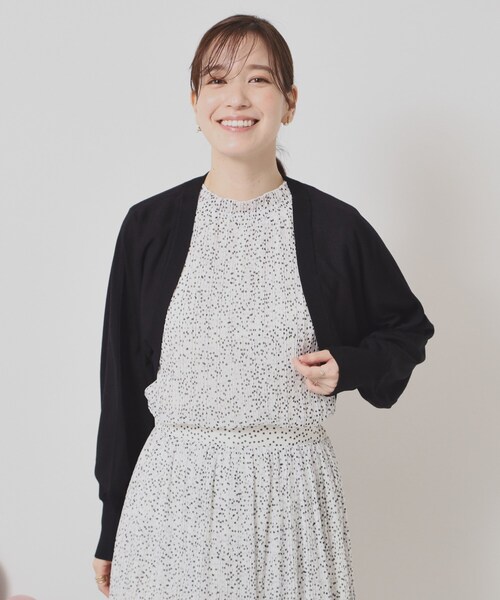 ITS'DEMO（イッツデモ）の「◆【UV／接触冷感／毛玉防止／手洗い可】ニットボレロ（カーディガン/ボレロ・レディース・ベージュ/オレンジ/オフホワイト/ブラック・00）」の10枚目の写真