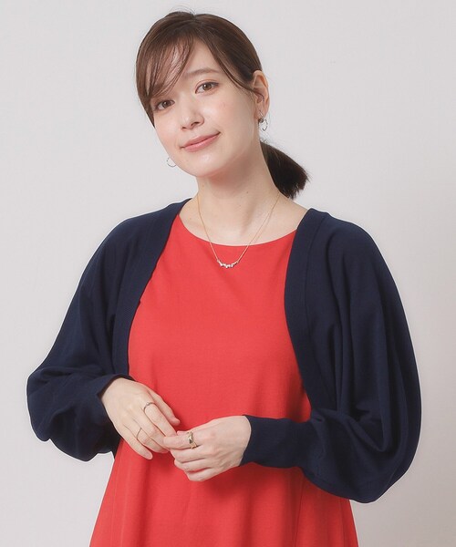 ITS'DEMO（イッツデモ）の「◆【UV／接触冷感／毛玉防止／手洗い可】ニットボレロ（カーディガン/ボレロ・レディース・ベージュ/オレンジ/オフホワイト/ブラック・00）」の16枚目の写真