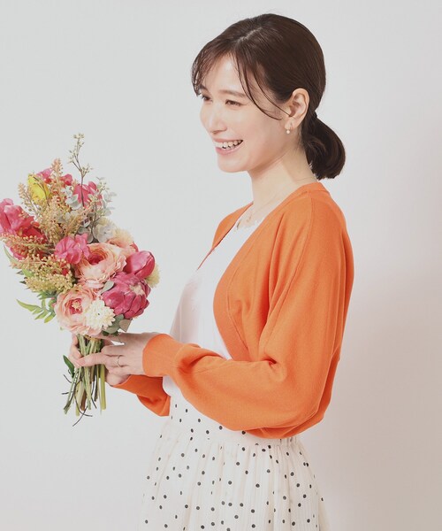 ITS'DEMO（イッツデモ）の「◆【UV／接触冷感／毛玉防止／手洗い可】ニットボレロ（カーディガン/ボレロ・レディース・ベージュ/オレンジ/オフホワイト/ブラック・00）」の20枚目の写真