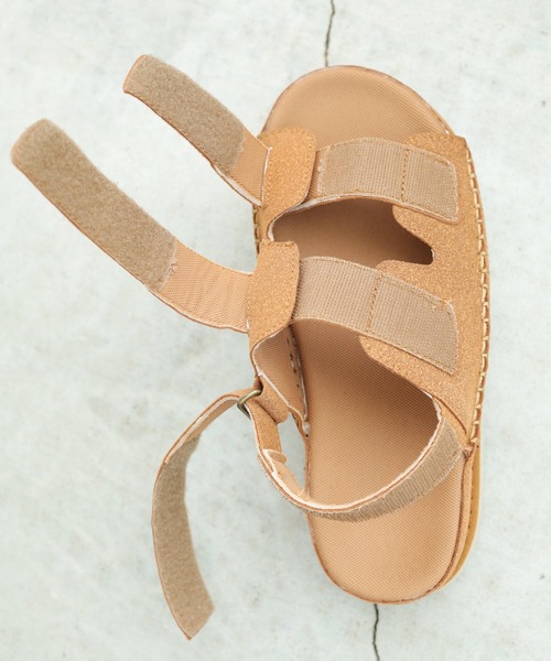 Crisp（クリスプ）の「ダブルベルト厚底サンダル（サンダル・レディース・ブラウン/ブラック・37/38/36/39）」の16枚目の写真