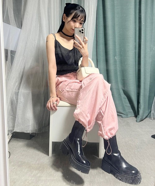 カーゴパンツ IONSEOUL widewide nylon cago PT BBU395 OY/オーワイ』 NYLON CARGO PANTS/ナイロン カーゴパンツ OY│A