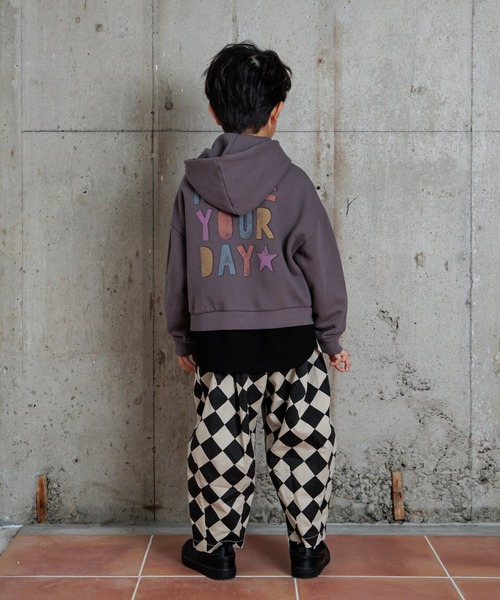 MAKE YOUR DAY（メイクユアデイ）の「総柄タックバルーンパンツ■80～140cm（その他パンツ・キッズ・オリーブ/アイボリー/ブラック/チェック/ベージュ・110/90/80/130/120/100/140）」の14枚目の写真