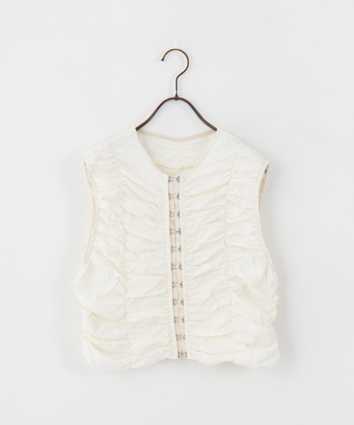 TODAYFUL/トゥデイフル パイピング シャーリング ノースリーブブラウス TODAYFUL/トゥデイフル] パイピング シャーリング ノースリーブ