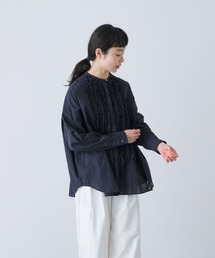 かぐれ | コットンワッシャーフリルワイドシャツ(シャツ/ブラウス)