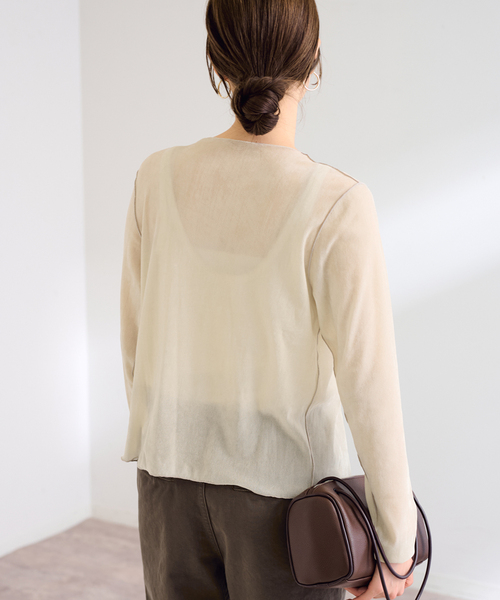 FRAMe WORK チュールフロッキーカーディガン ≪追加 / 新色≫チュールフロッキーカーディガン（カーディガン