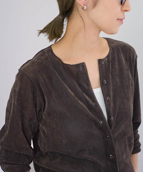 ≪追加 / 新色≫チュールフロッキーカーディガン（カーディガン