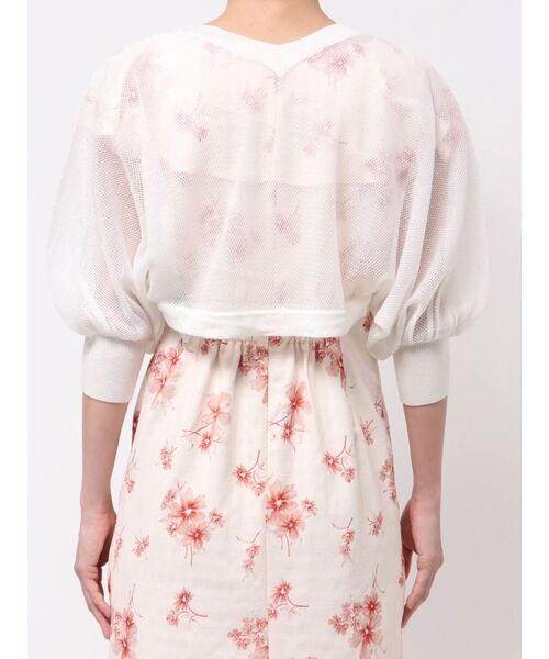 dazzlin（ダズリン）の「メッシュシアーボレロ（カーディガン/ボレロ・レディース・ブラック/オフホワイト/ブラウン・FREE）」の8枚目の写真