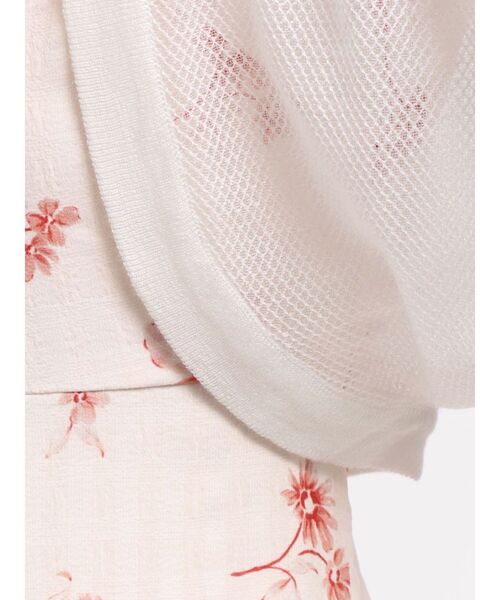 dazzlin（ダズリン）の「メッシュシアーボレロ（カーディガン/ボレロ・レディース・ブラック/オフホワイト/ブラウン・FREE）」の5枚目の写真