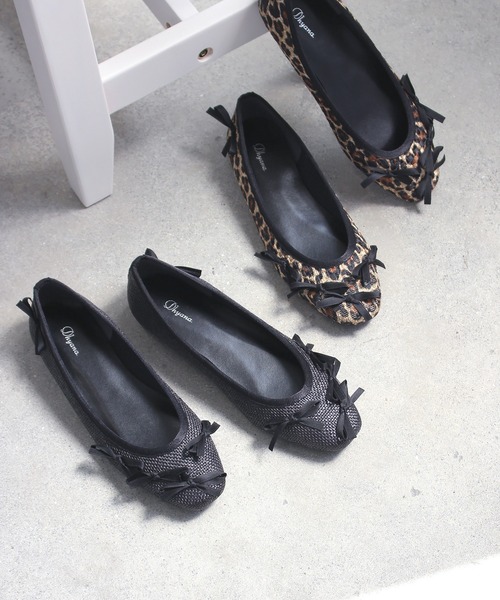 Dhyana.(ディアナドット)の「【Dhyana.】プチリボンフラットシューズ(バレエシューズ・レディース・ブラック/レオパード・22.5cm/23.0cm/23.5cm/24.0cm/24.5cm)」の4枚目の写真