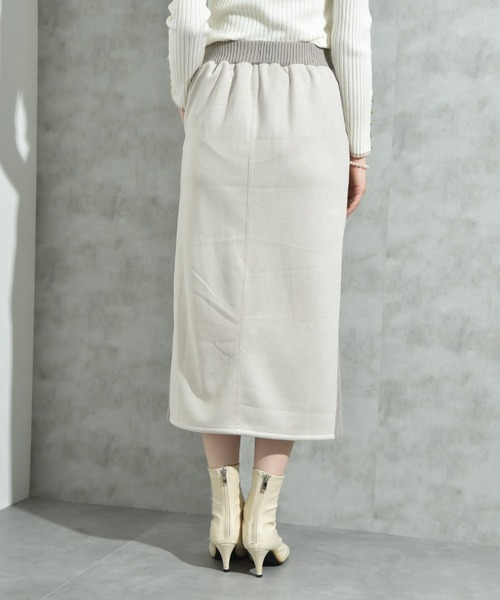 INTERPLANET（インタープラネット）の「スエード＊リブワークスカート（スカート・レディース・チャコールグレー/グレイッシュベージュ/ブラック・FREE）」の18枚目の写真