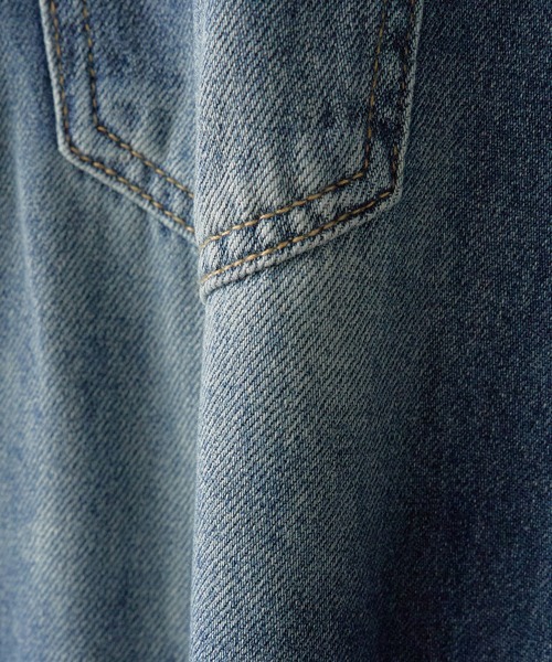 ROOPTOKYO(ループトウキョウ)の「Washed Damaged Flared Denim / ウォッシュ加工 ダメージフレアデニム(デニムパンツ・レディース・ダークブルー/ライトブルー・M/S)」の7枚目の写真