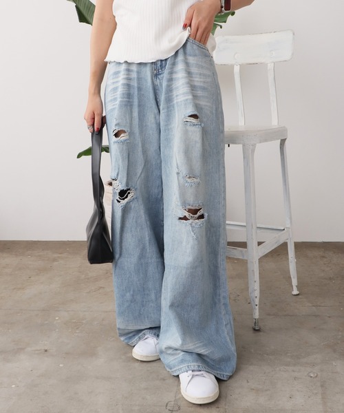 ANDWANG Washed flare denim pants デニム　パンツ DSC04521.jpg?v=1734754276&