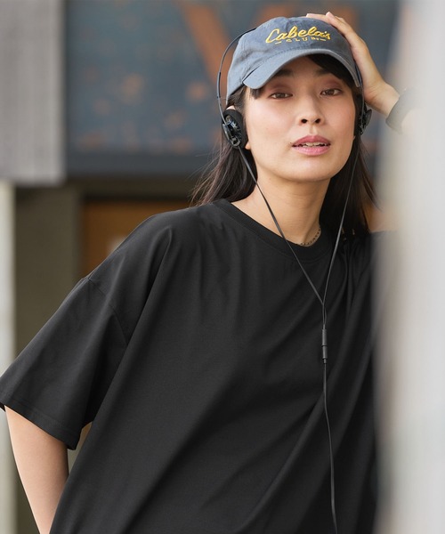 THE CRAFT CREW PRODUCTS(ザクラフトクループロダクツ)の「<クイックドライ>ビッグシルエット ストレッチTシャツロングワンピース【THE CRAFT CREW PRODUCTS】(ワンピース・レディース・ブラック/アイボリー/ネイビー/ライトグレー・FREE)」の6枚目の写真