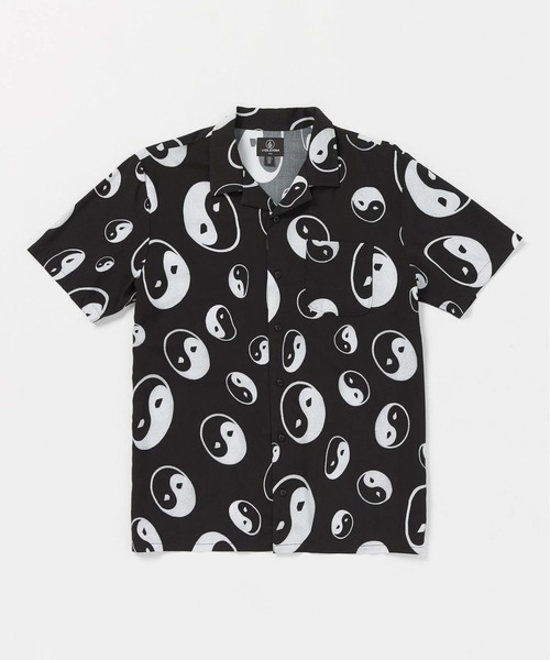 VOLCOM(ボルコム)の「【VOLCOM/ボルコム】 Purestone Short Sleeve Shirt /胸ポケット総柄半袖シャツ(シャツ/ブラウス・メンズ・ブラック・MEDIUM)」の4枚目の写真