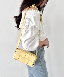 編み込みフェイクレザーバッグ/ミニショルダー