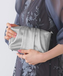 RUIRUE BOUTIQUE（ルイルエブティック）の「2way タック ギャザー シャイニー バッグ ｜ レディース 結婚式 パーティードレス オケージョン 冠婚葬祭 セレモニー フォーマル お呼ばれ クラッチバッグ ショルダーバッグ パーティーバッグ（ショルダーバッグ）」