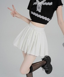 Ressaca（レサーカ）の「インパン裏地付き裾レースプリーツミニスカート（スカート）」