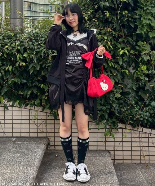 Candy Stripper（キャンディストリッパー）の「【HELLO KITTY】RIBBON HAND バッグ（ハンドバッグ・レディース・ブラック/レッド・FREE）」の8枚目の写真