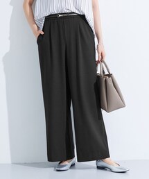 INDIVI | 【接触冷感／UVケア／SETUP可能】エアリージョーゼット ワイドパンツ(その他パンツ)