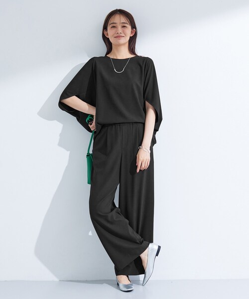 INDIVI(インディヴィ)の「【UVケア/SETUP可能】エアリージョーゼット ワイドパンツ(その他パンツ・レディース・ブラウン系/ブラック/ダークグレー・19/36/38/40/05/13/15 )」の11枚目の写真