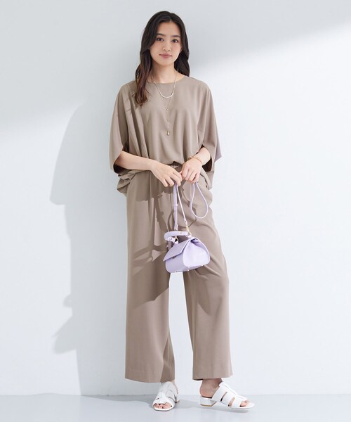 INDIVI(インディヴィ)の「【UVケア/SETUP可能】エアリージョーゼット ワイドパンツ(その他パンツ・レディース・ブラウン系/ブラック/ダークグレー・19/36/38/40/05/13/15 )」の15枚目の写真