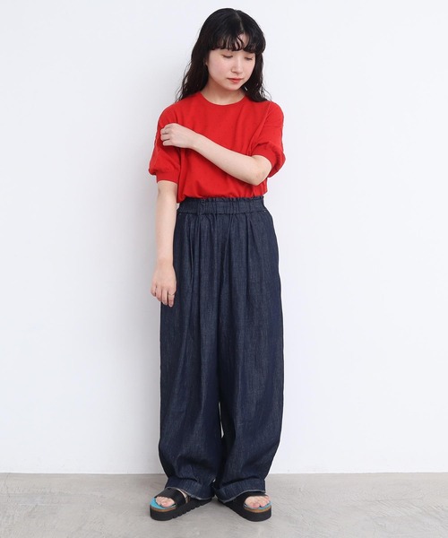 l'atelier du savon（アトリエドサボン）の「C/ぽんぽんサマーニット（ニット/セーター・レディース・ブラック/パープル/グレー/レッド・FREE）」の16枚目の写真