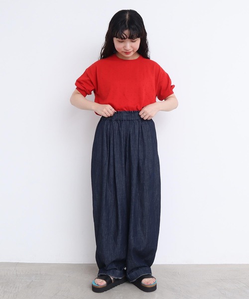 l'atelier du savon（アトリエドサボン）の「C/ぽんぽんサマーニット（ニット/セーター・レディース・ブラック/パープル/グレー/レッド・FREE）」の17枚目の写真